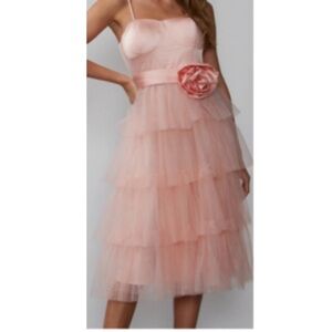 New York & Company Pink Layered Dress